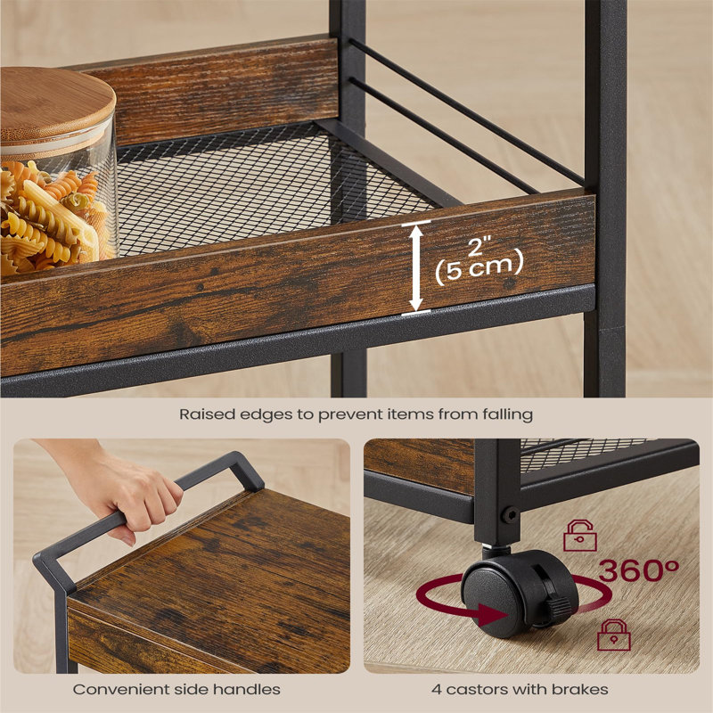 96.1cm H x 46.2cm W Storage Rack with Wheels