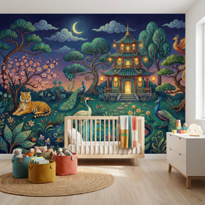 Papier peint fantaisiste sombre nuit