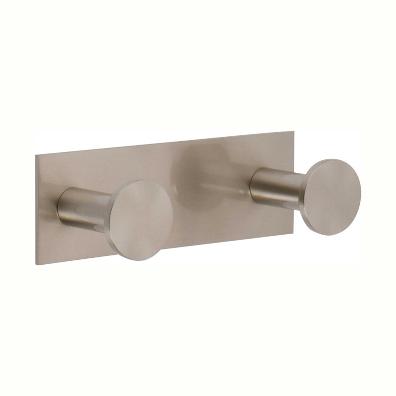 Surface Double Robe Hook, Satin Nickel