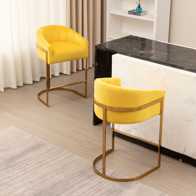 Tabouret de bar Johnnice , Jaune