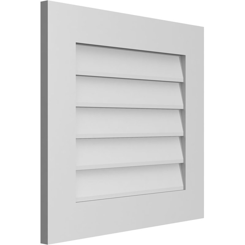 Vent à pignon rectangulaire en uréthane non-fonctionnel, H 22 po x l 24 po x P 1 po