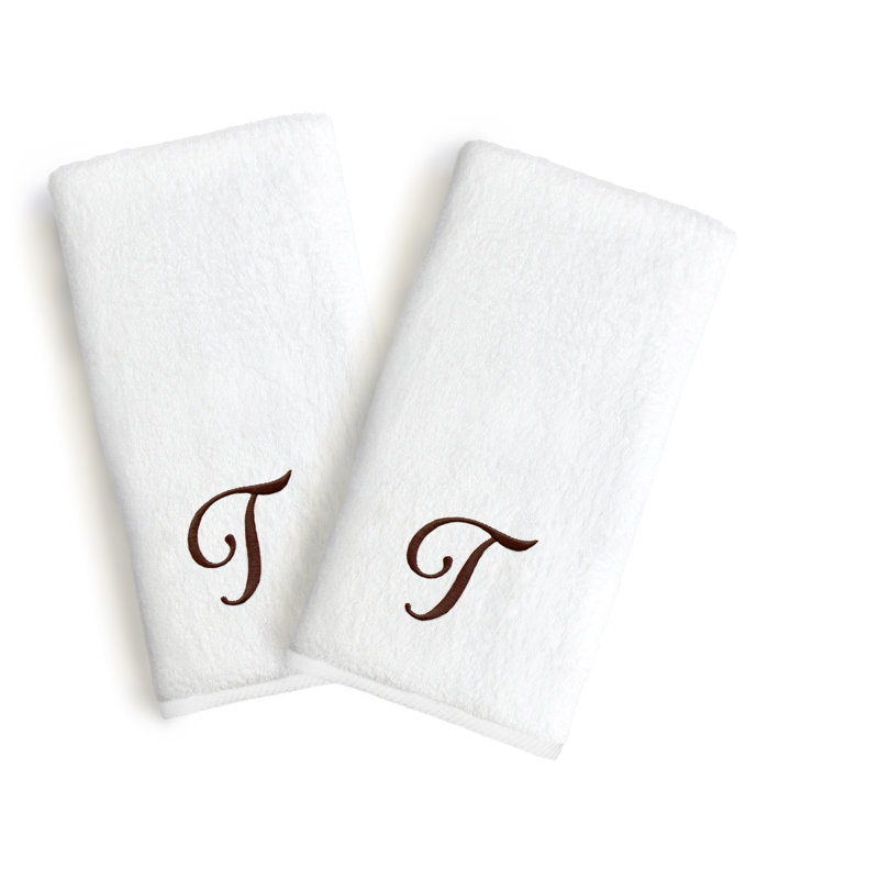 Essuie-mains en coton turc 2 pièces Soft Twist, Lettre : T