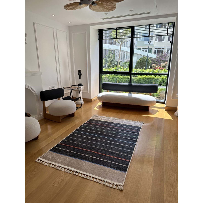 Tapis mathaï avec envers antidérapant, Tapis de couloir 3 pi 11 po x 9 pi 10 po