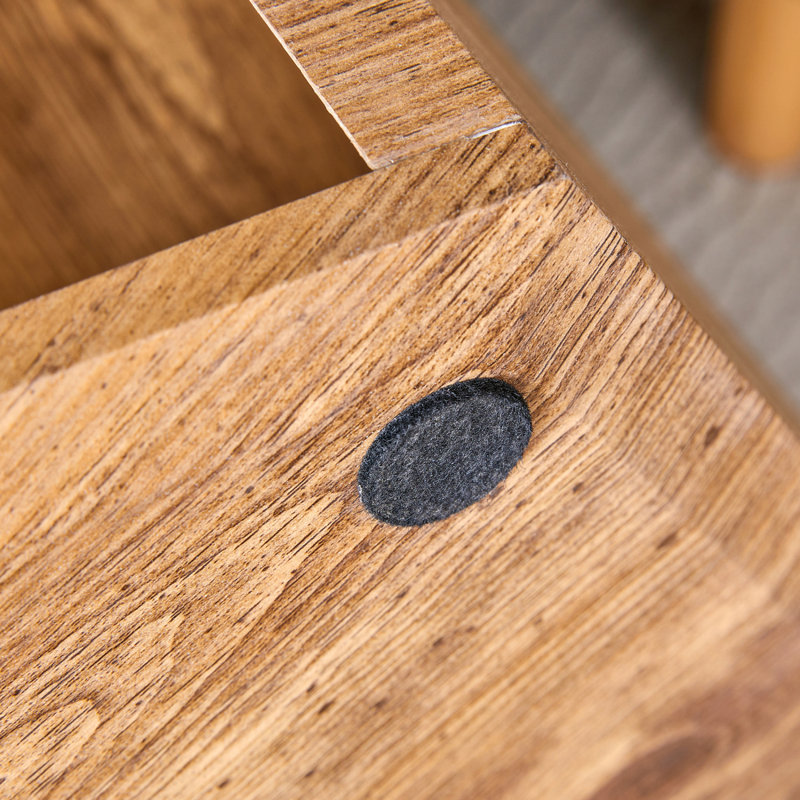 Hexagonal MDF Coffee Table, Characteristic Pattern Stickers, Multi-Hole Design To Give More Storage Space