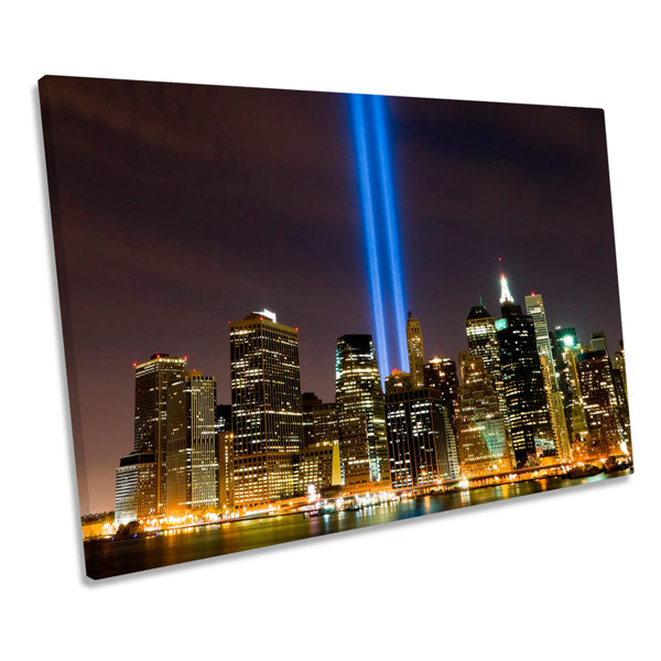 Ebern Designs Twin Towers Tribute New York City - Wrapped Canvas Art ...