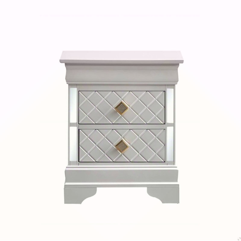Table de chevet Verona G6735-N blanc perle