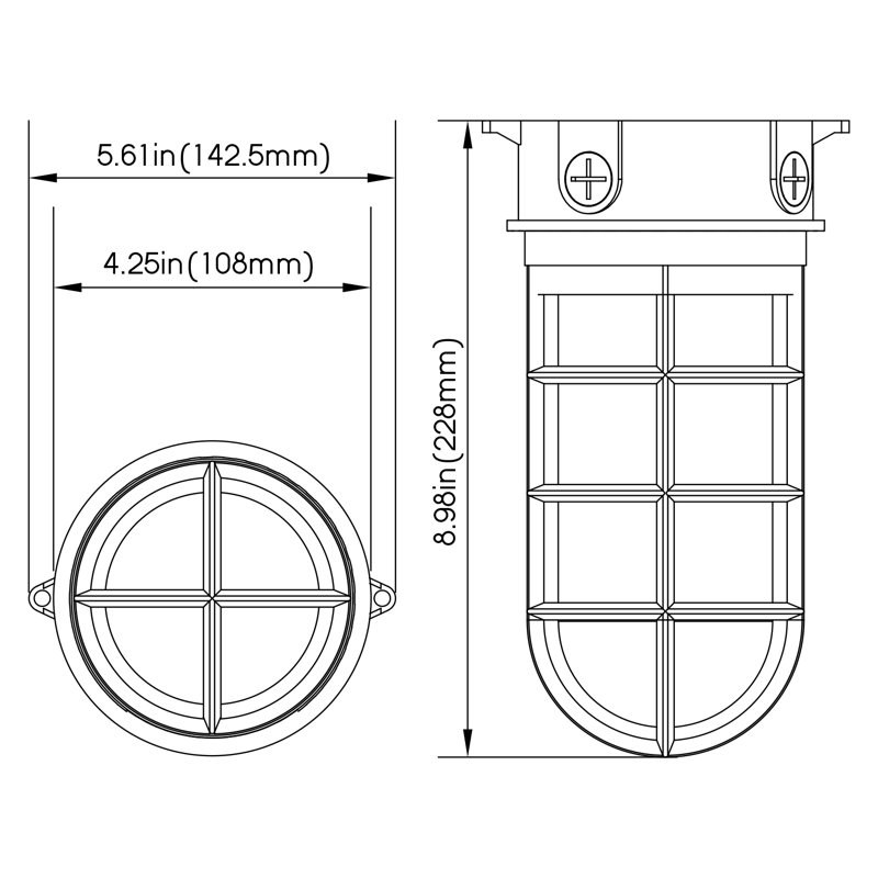 Luminaire en pot étanche à la vapeur 3 cct, 100-277 V
