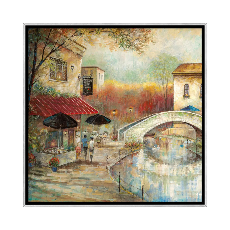 «Arthur's I» par Ruane Manning - reproduction d'art, H 26 po x l 26 po x P 1,5 po, Toile avec cadre argenté, Aucun mat