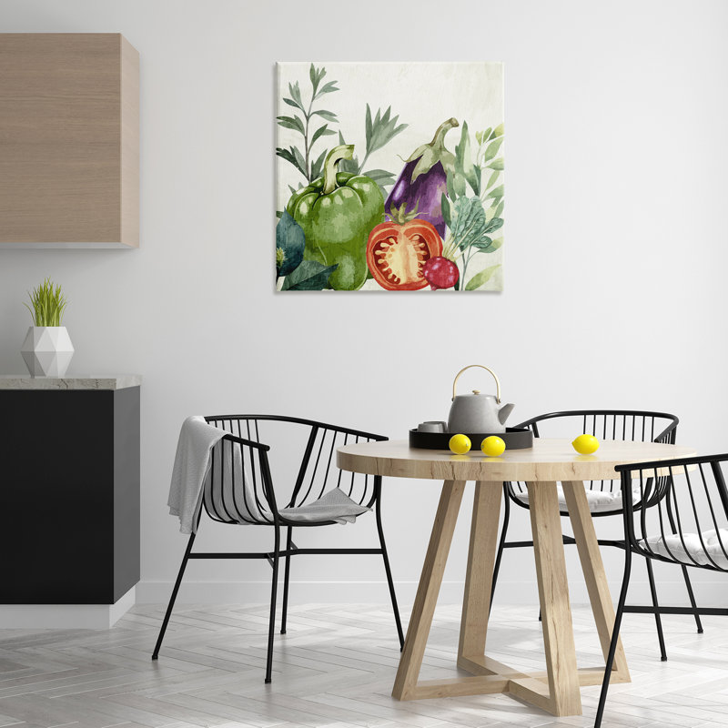 Toile de légumes de jardin biologique, design par Kim Allen, H 30 po x l 30 po