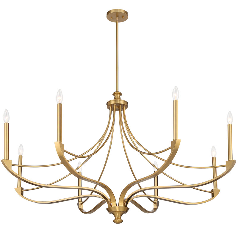  Preserve 8-Light Chandelier in Warm Brass, Warm Brass