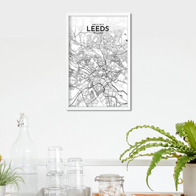 Carte de la ville de Leeds, impression