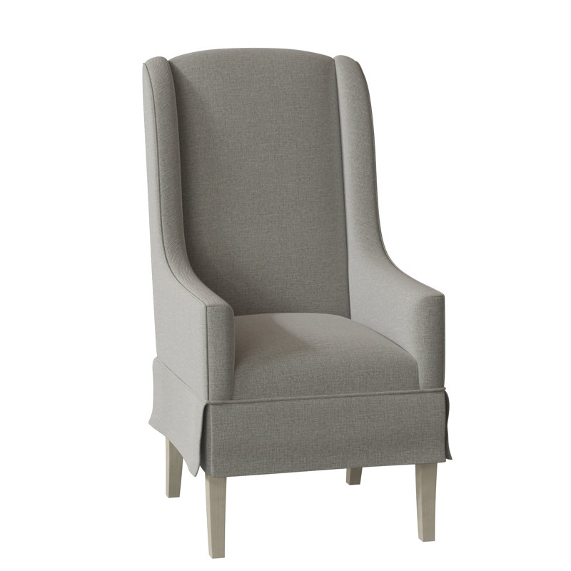 Reed Upholstered Wingback Arm Chair, 9953 Mink, Almond Buff