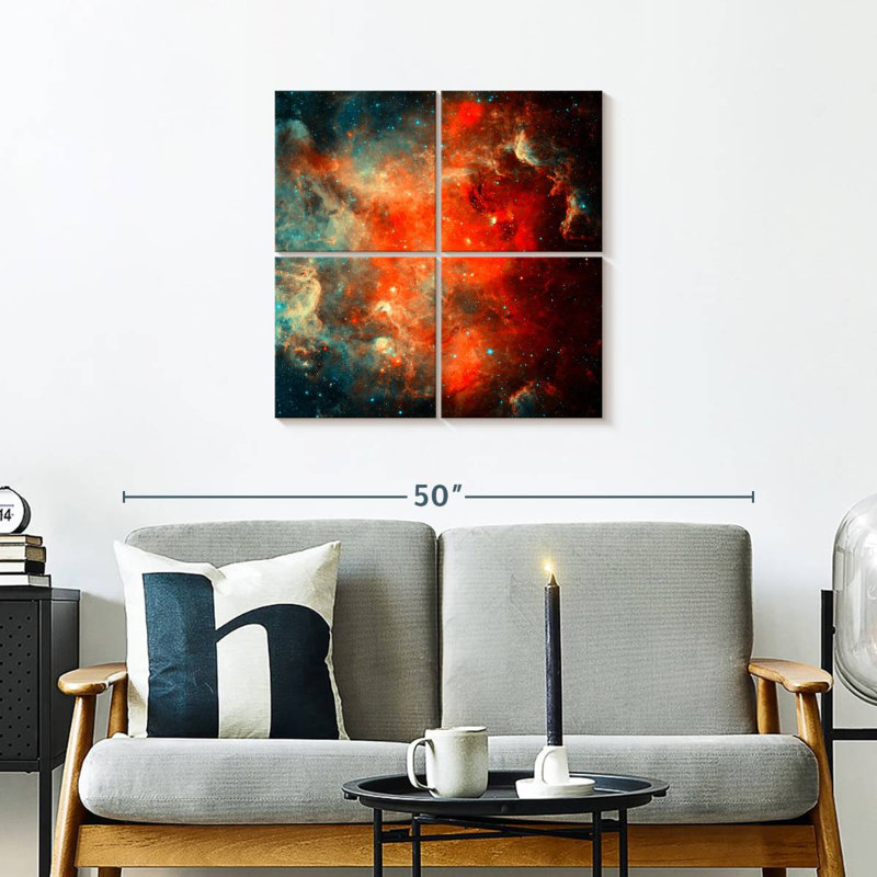 Oberle Fiery Red Nebula, 26" H x 26" W
