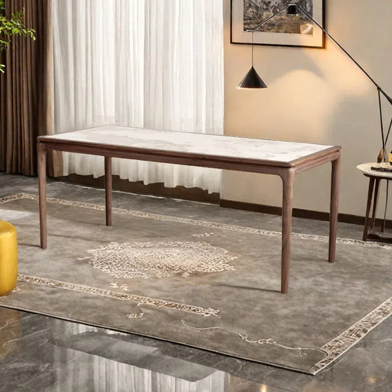 Simple design dining table, 29.53"H x 78.74"L x 31.5"W