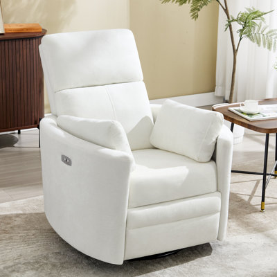 Fauteuil inclinable pivotant électrique avec coussins ajustables