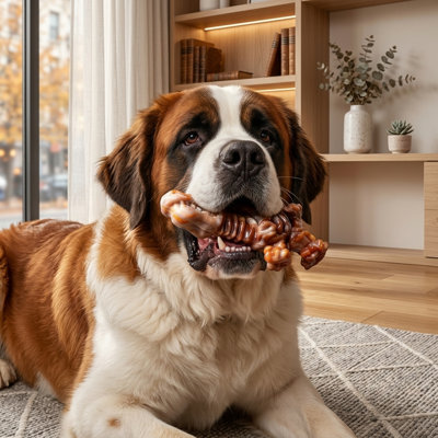 2-Pack Ultra-Dense Nylon Bacon Flavor Chew Bones, Heavy-Duty Tough for Large Dogs 20-90 lbs, Nearly Indestructible
