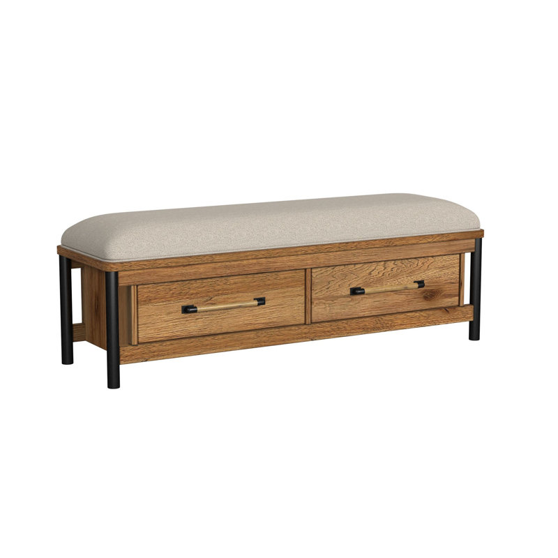 Magee Rubberwood Bench, Hickory