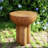 Iris Outdoor Patio Three-Legged MGO Wood-Grain Round Side Table, Weather-Resistant And Eco-Friendly