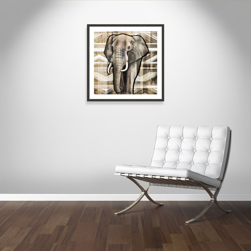 «Aivy Safari Elephant», impression encadrée