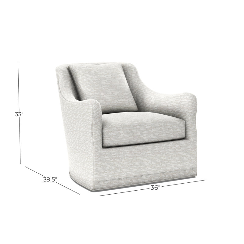 Arcadia Sculpted Arm Swivel Chair, Wild Dunes Natural