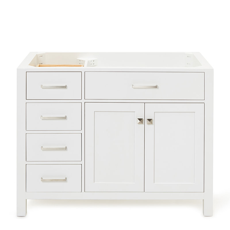 Base de meuble-lavabo simple Petrel, Blanc