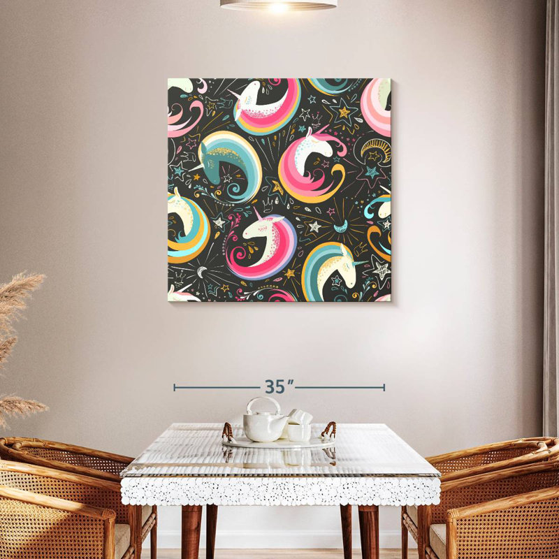 Motif de licorne Ashelle, H 36 po x l 36 po