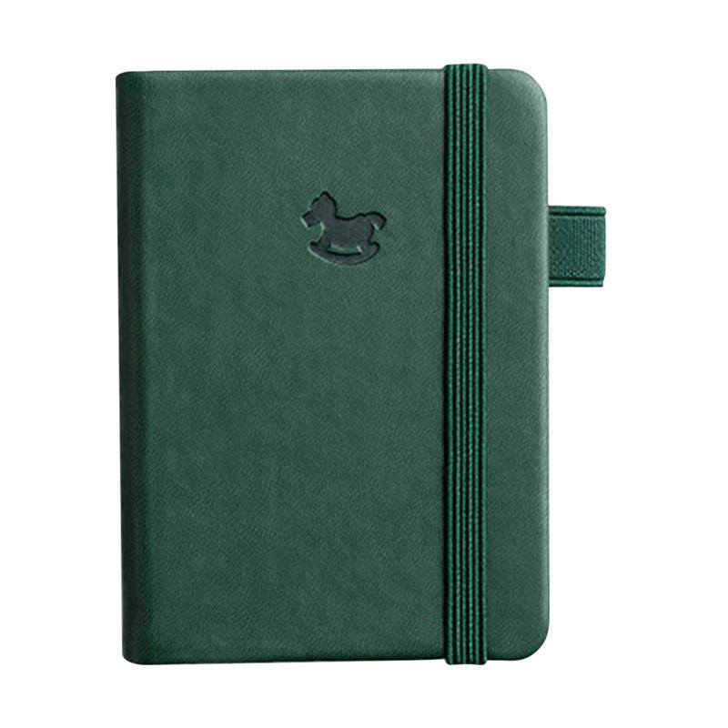 un bloc-notes petit bloc-notes portable poche épaisse mini A6 anglais livre pratique, Army Green