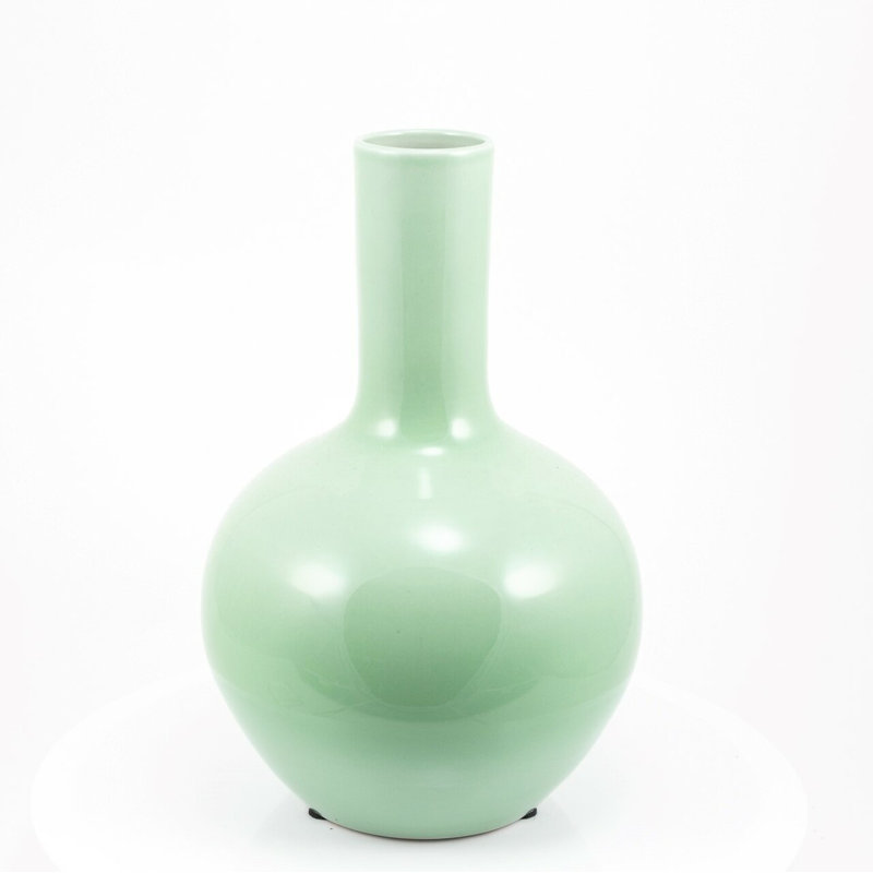 Handmade Table Vase, 13" H x 8" W x 8" D, Blue