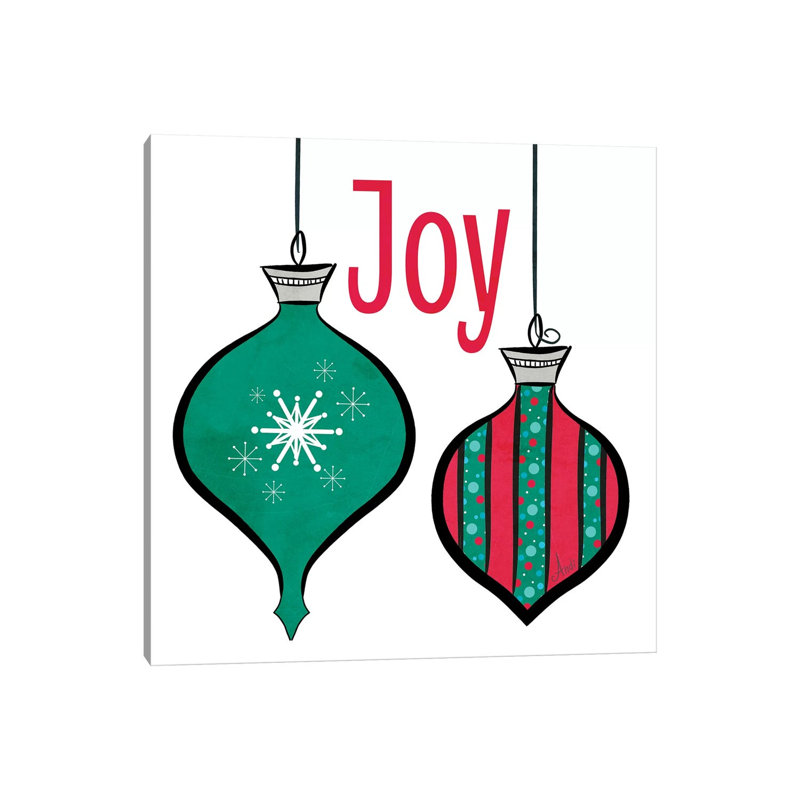 Joyful Christmas Ornaments II by Andi Metz - Wrapped Canvas Print, 66.04 cm H x 66.04 cm W x 1.91 cm D