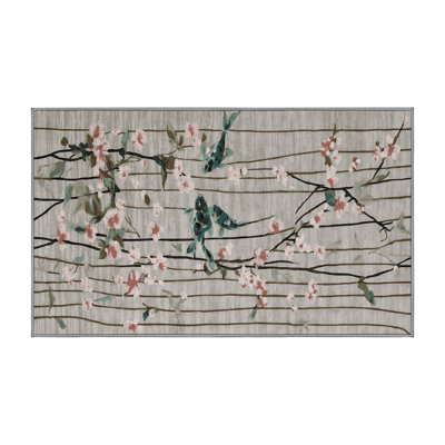 Machine Washable Gray Area Rug
