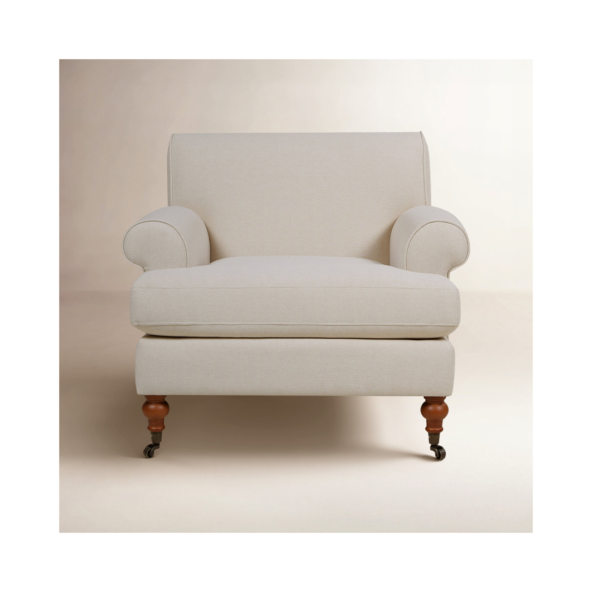 Harbor Upholstered Armchair, Sky Neutral Beige