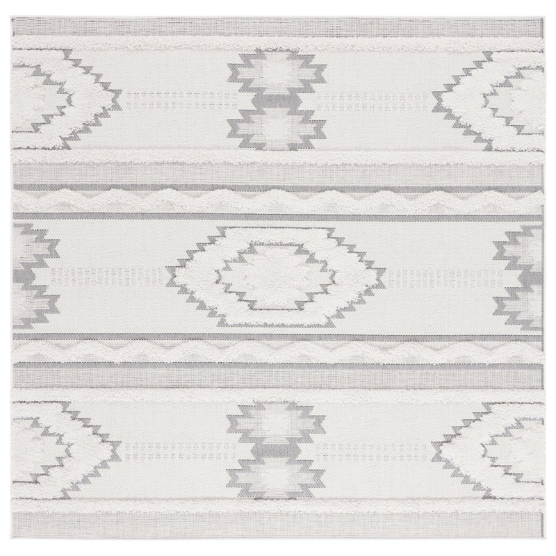 Amritpreet Southwestern Indoor/Outdoor Area Rug, Square 6'7"