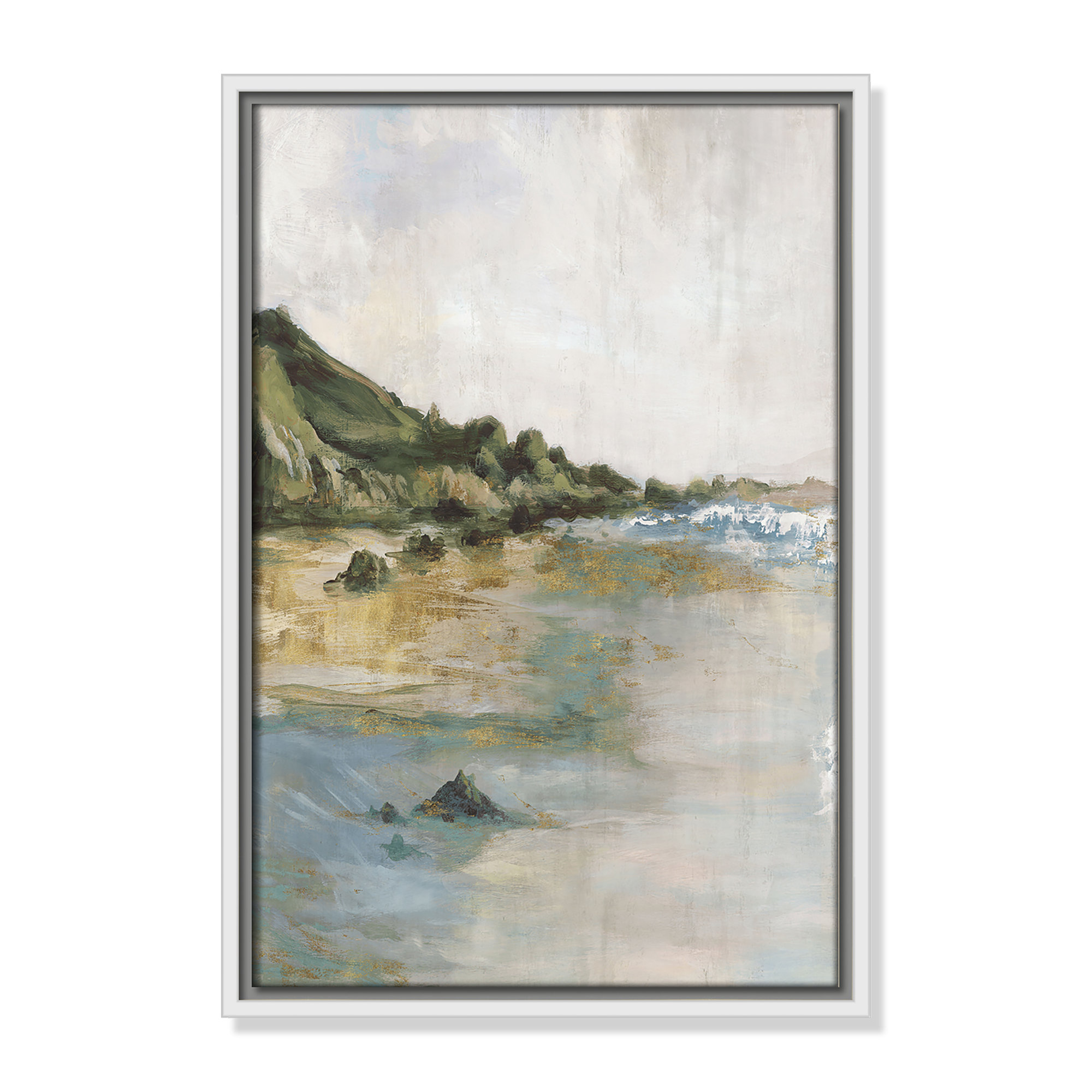 Tide’s Edge Print by , White, 19.5" H x 13.5" W