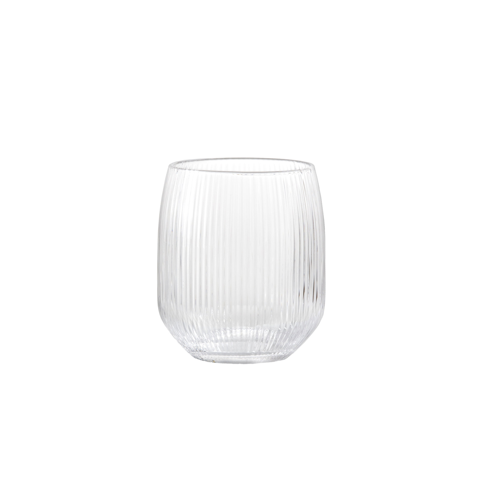 Fortessa Estiva Glass, 17.5 Ounce Tall Tumbler (Set of 4), Textured Clear, 17.5 fl oz, Textured Clear