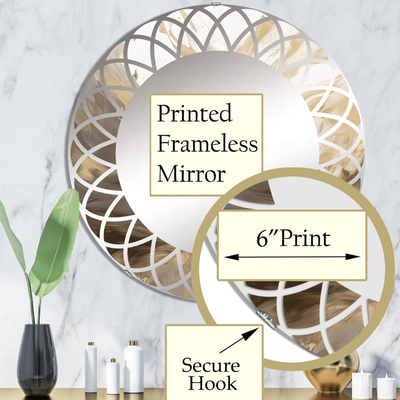Miroir mural Borodino, 32 po x 32 po