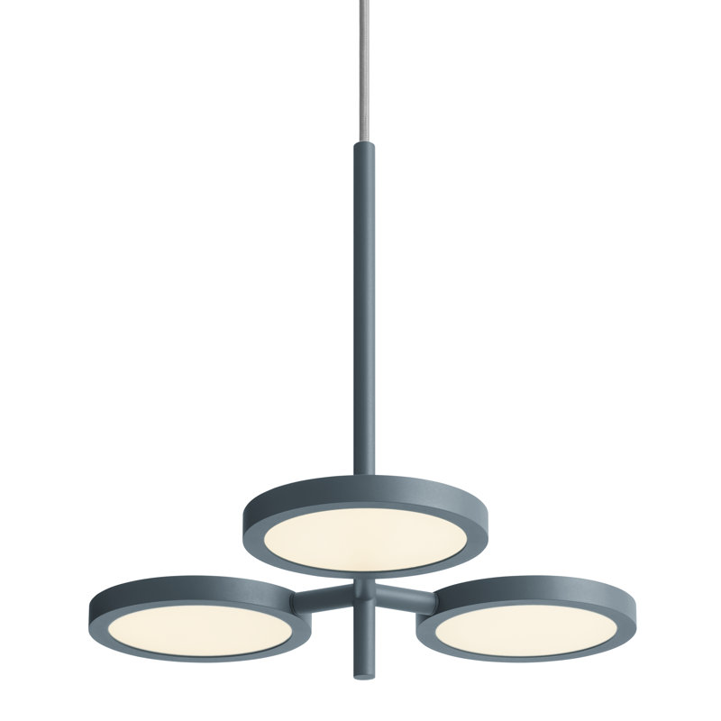 Shine On 3 - Light LED Pendant, Marine Blue, 16" H x 15" W x 15" D