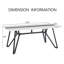 Grande table de salle à manger rectangulaire 70,9 po, grand bureau imperméable en grain de marbre pour 8 personnes, table de salle à manger familiale de luxe avec pieds réglables pour la cuisine, le salon, le bureau, l 70,9 po x P 35,4 po