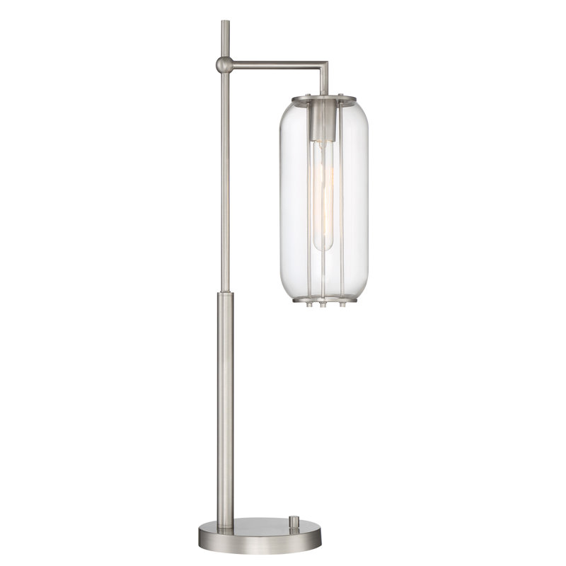 Sandefur Metal Arched Lamp, Brushed Nickel