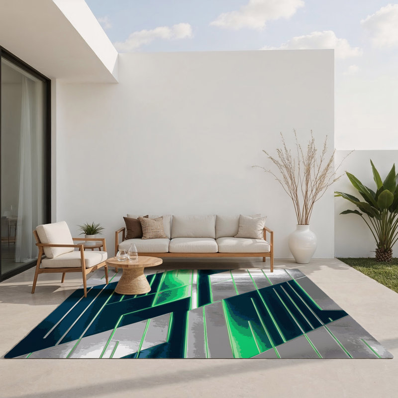 Celestial Horizon Indoor And Outdoor Area Rug, Rectangle 3' x 5'