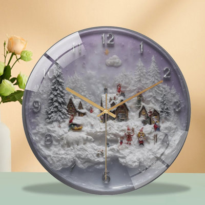 Sd1009_00387_ Art - Horloge murale moderne en verre 12 po