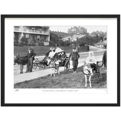 Felixstowe, Children's Rides 1907 by Francis Frith - Single Picture Frame Print