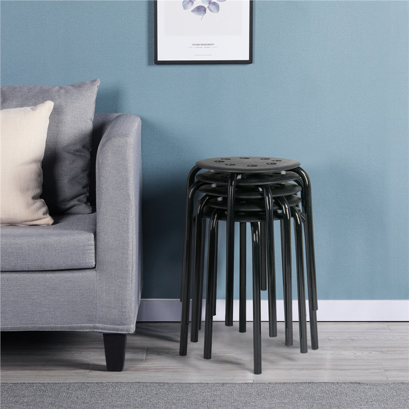Tabouret d'appoint Janeen, Noir