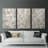 Abstract Series XIX -Set Of 3 Gallery Wrapped Canvas -Ready to Hang-107311243