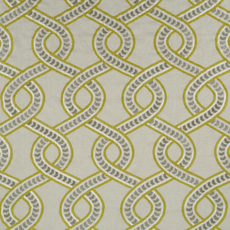 Dwellstudio Trellis Twist Fabric, Dandelion