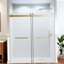 Porte de douche coulissante, porte en verre sans cadre avec quincaillerie en acier inoxydable-122674089
