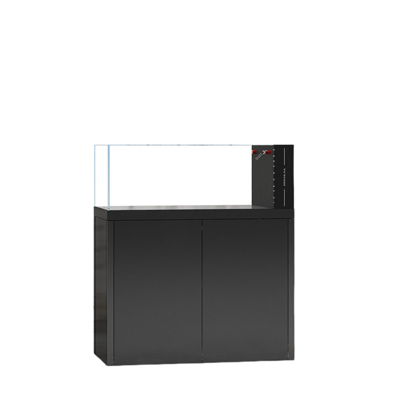 Réservoir d'aquarium rectangulaire noir minimaliste