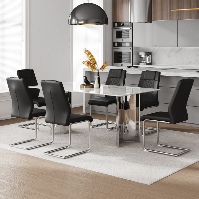 Table de salle à manger rectangulaire L 71,09 po x l 39,39 po Jaanu