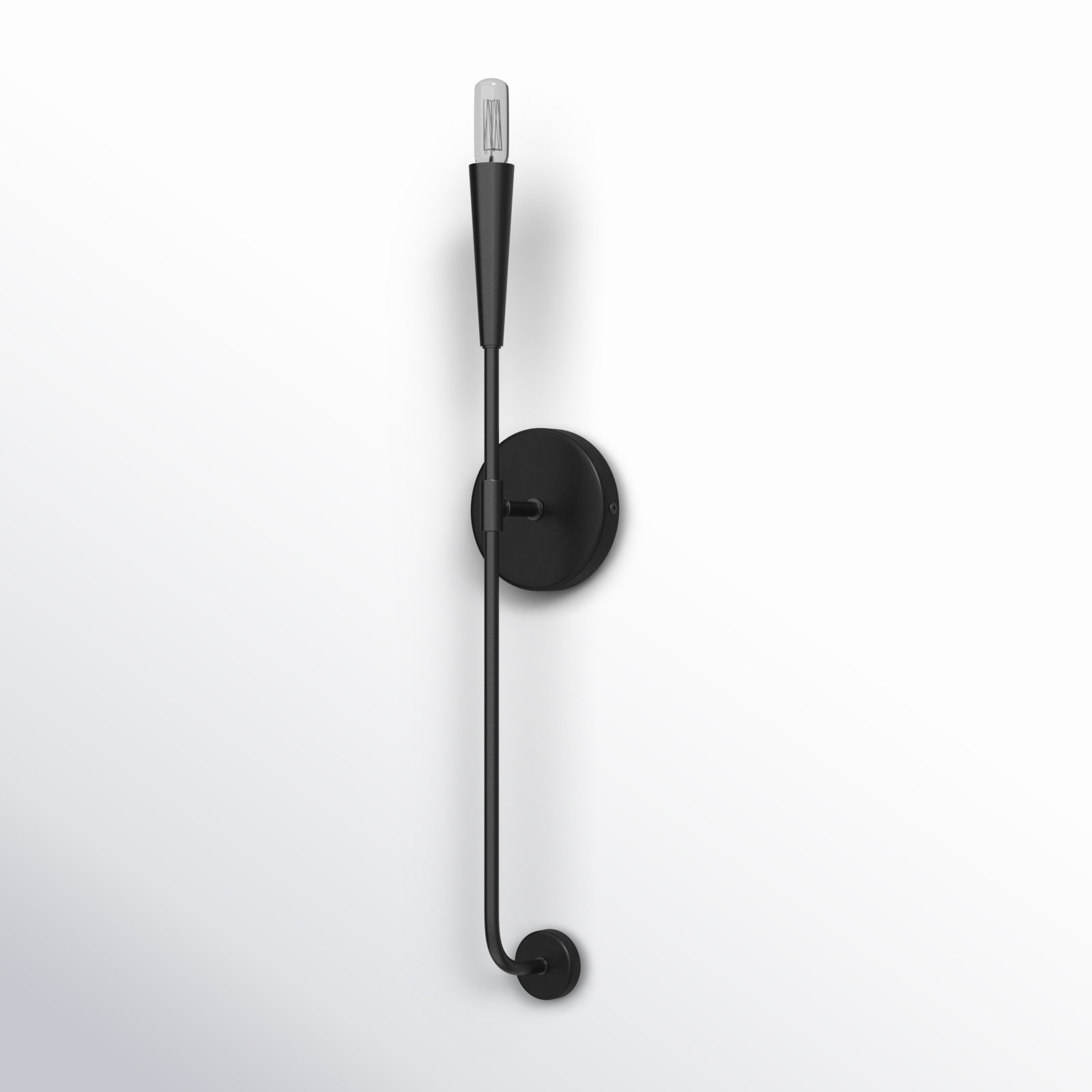 Zima Single Light Dimmable Wallchiere, Black