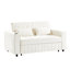 Canapé moderne avec poches latérales et dossier réglable, poche de rangement beige 61,4 po-1190850785