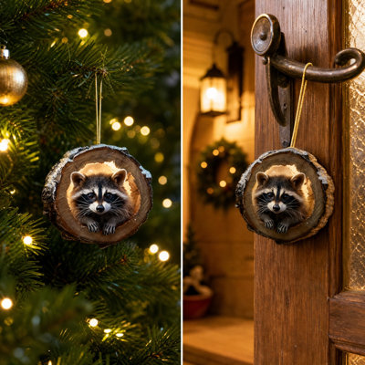 Pendentif décoratif creux à suspendre, peint en acrylique avec des diamants, pour sapin de Noël.